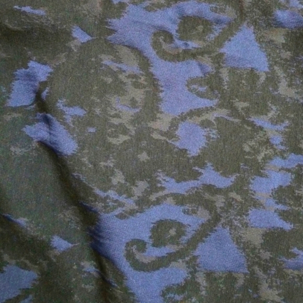 H&M Blue & Black Fitted Tapestry Design Cocktail Dress - Picture 4 of 8